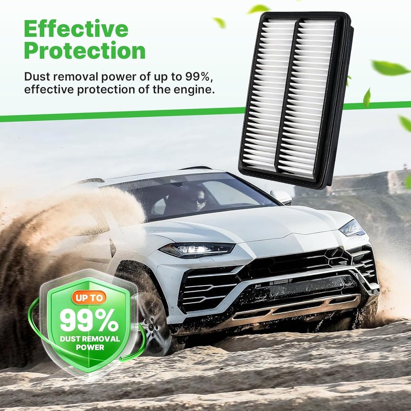 RVgolf Store Engine+Cabin Air Filters Fit for 2018-2023 Hyundai Kona 1.6L 2.0L, 2020-2025 2026 Kia Soul 1.6L Engine Air Filter Replacement Automotive Accessories 97133-D1000 28113-F2000 - Image 3